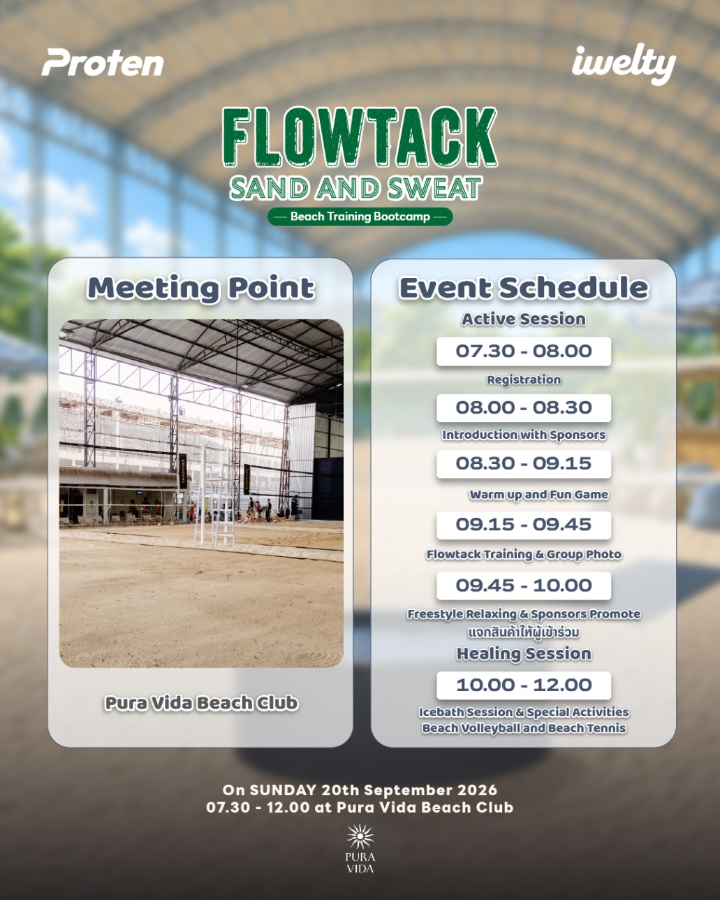 PROTEN x IWELTY Flowtack Beach Training Bootcamp gallery 3